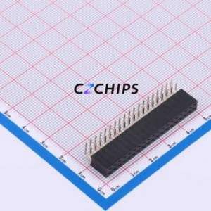XDM254-2-19-W-8.5-G0 Pin Socket Bent Lead Through Hole,P=2.54mm Connector 2x19P 2.54mm Square Hole Right Angle Insert - Product Image 1