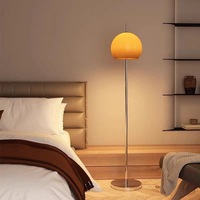 Lampe sur pied de luxe en verre style Bauhaus, design antique, pour salon, côté canapé, décorative, au design raffiné, rétro, pour chambre à coucher, lumière LED verticale jaune