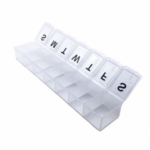 Portable Mini Travel <b>7</b>-Day Pill Organizer With <b>7</b> Compartments Plastic Medicine Box for Outdoor Use and Pills Storage - Product Image 3