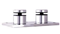 Supports de main courante en verre réglables en acier inoxydable satiné de haute qualité pour balcon et escalier