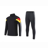 Jaket sepak bola poliester kustom olahraga cepat kering seragam sepak bola sublimasi ritsleting penuh