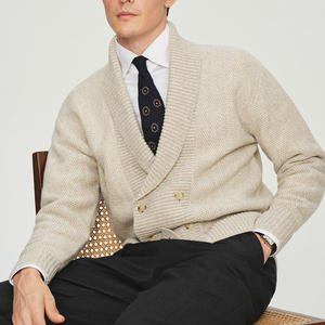 2025 hiver haute qualité mode nouveau pull en cachemire hommes col en v hommes laine cachemire pull chaud extérieur 100% laine pull - Product Image 2