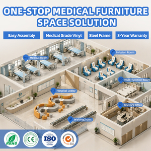 Fauteuil <span class=keywords><strong>médical</strong></span> inclinable pour perfusion avec accoudoirs réglables, support de perfusion et porte-gobelet – <span class=keywords><strong>Chaise</strong></span> d'hôpital pour patients externes – Fournisseur certifié CE - Product Image 3