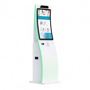 New Design 23.6'' 32'' Curved Touch Screen Payment Terminal <b>Printer</b> Code <b>Scanner</b> Card Reader Self Service Kiosk for Hospital - Product Image 2