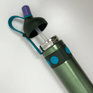 25oz 750ml offset-spout stainless <b>steel</b> water <b>bottle</b> with silicone portable handle and straw 750ml stainless <b>steel</b> water <b>bottle</b> - Product Image 2
