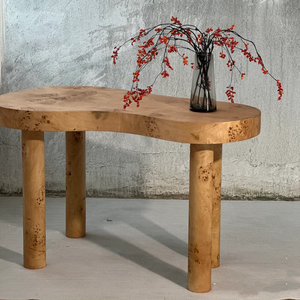 Bàn gỗ rắn Retro Thời Trung Cổ với cây wabi-sabi nút gỗ Veneer thích hợp cho văn phòng tại Nhà Sáng tạo bàn viết tối giản - Product Image 5