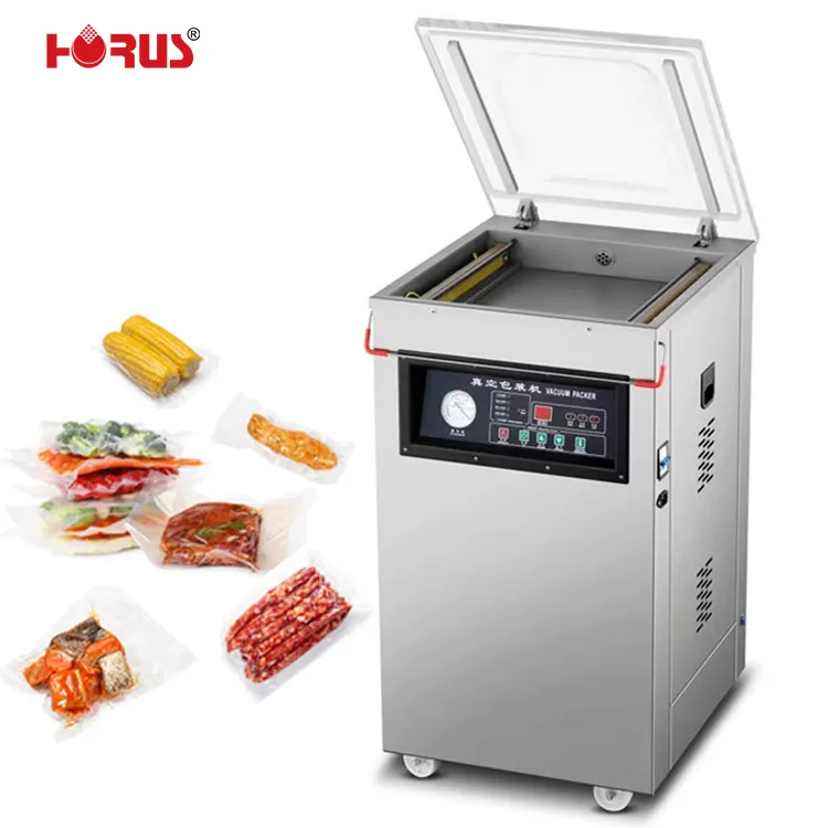 Horus dz400 Bảng đầu hoặc đứng đơn buồng chân không niêm phong trái cây và rau máy đóng gói chân không