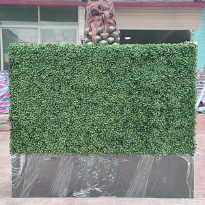 Panneau mural de haie en buis artificiel personnalisé, écologique, anti-UV, avec jardinière intégrée, pour clôture d'intimité et mur végétal - Product Image 2
