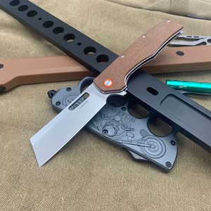 Coltello Pieghevole EDC XR955R con Manico in Micarta e Lama Tanto D2 Stone Wash, Coltello Tascabile per Sopravvivenza, Campeggio e Autodifesa - Product Image 5