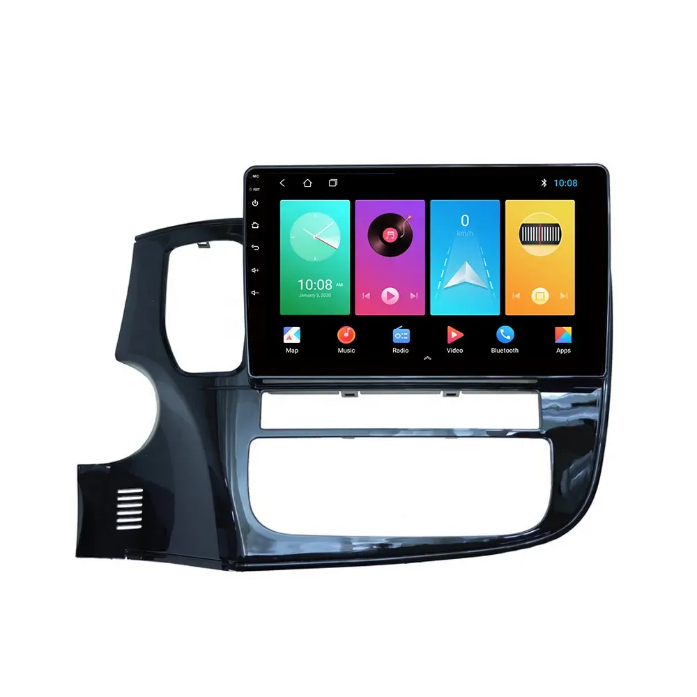 Auto Stereo Voor Mitsubishi Outlander Quad Core 10 Inch Multimedia Auto Radio Wifi Bt Android Gps Navigatie Met Spiegel Link