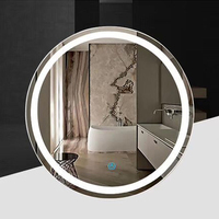 Cermin Kamar Mandi Bulat Modern dengan Sensor Sentuh dan Lampu LEDB 28-28