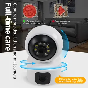 2024 4MP 10x Zoom H.265 Dual Lens Indoor PTZ Surveillance Camera Mobile Remote Control