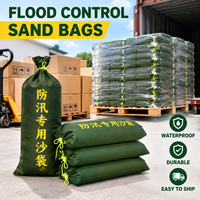 Sac de sable en toile en gros, imperméable, résistant aux déchirures, haute résistance à la traction, avec cordon de serrage, robuste, pour barrage, dique, barrière anti-inondation