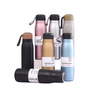 400ml 550ml phòng tập thể dục thể thao Chai Nước Uống ly du lịch xách tay tùy chỉnh thép không gỉ chân không chai nước <span class=keywords><strong>Flask</strong></span> với dây thừng - Product Image 1