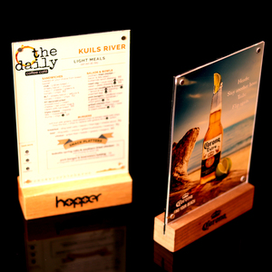 Acrylic dấu hiệu chủ A4 A5 rõ ràng dấu hiệu chủ bằng gỗ cơ sở Double-Side Bảng <span class=keywords><strong>menu</strong></span> t-hình acrylic đơn chủ hiển thị đứng - Product Image 6