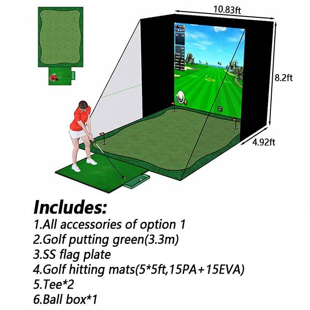 330*250*150cm+ hitting mat+golf green
