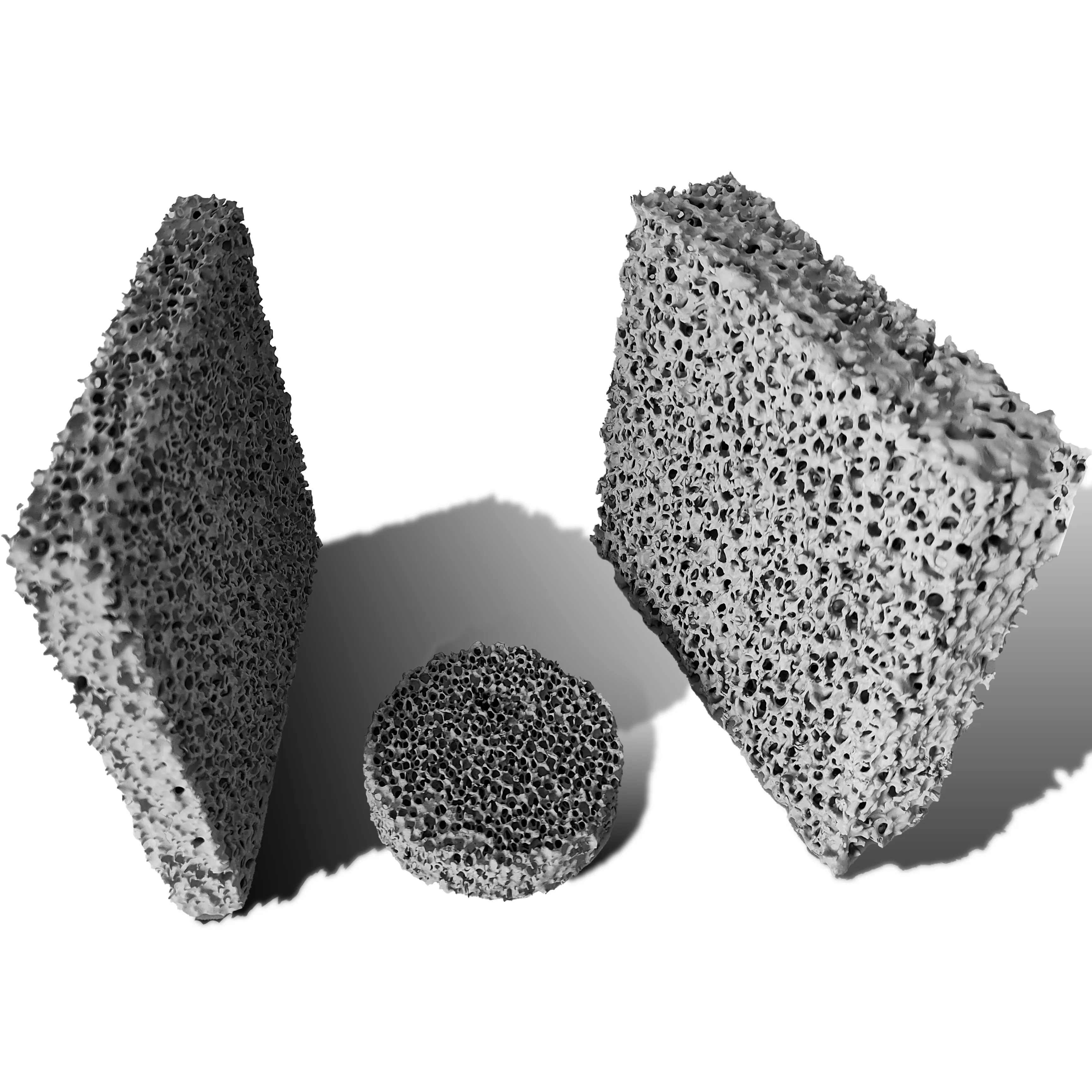 Filtre céramique en mousse d'alumine Plaque de mousse céramique d'alumine Séparation gaz-solide haute résistance Taille de maille 3D peut être personnalisée