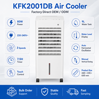 Ventilateur centrifuge miniature en nid d'abeille, sécurisé pour les enfants, refroidisseur d'air intelligent par évaporation avec volet réglable pour temps chaud