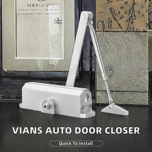 VIANS Meccanismo di <span class=keywords><strong>Chiusura</strong></span> Automatica per Porte in Lega di Alluminio Moderno, 80kg, Ammortizzazione Fluida, Autobloccante, <span class=keywords><strong>Chiusura</strong></span> Lenta, Apertura a 180°, Facile Installazione - Product Image 2