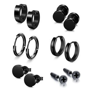 Boucles <span class=keywords><strong>d</strong></span>'oreilles minimalistes en acier inoxydable pour femme, bijoux simples et magnifiques, pendentif circulaire, nouvelle collection - Product Image 1