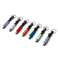 Mini Llavero 6 en 1 con Cable USB Tipo C a Tipo C de Carga Rápida de 60W para iPhone, Regalo Promocional Empresarial