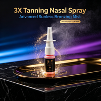 Spray nasal bronzant 3X à marque privée OEM ODM, brume hydratante bio pour le visage, auto-bronzant sans soleil, soin avancé personnalisé