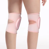 Éponge épaisse antidérapante Beige/noir Pole Dance Grip collant Silicone genouillères Compression ouverture conception danse éponge genouillères