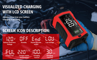 Chargeur de batterie rapide pour voiture et moto HTRC 12V 16A 24V 10A AC pour batteries au lithium LiFePO4 AGM GEL au plomb-acide certifié CE