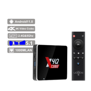 Boîtier IPTV Ugoos X4Q <span class=keywords><strong>Cube</strong></span> Quad Core 2 Go de RAM 16 Go de ROM Amlogic S905X4 1000M 5G WiFi 4K Android 11, dernière version 2023 - Product Image 1