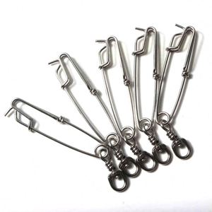 Conector Giratorio de Acero Inoxidable de Alta Resistencia para Pesca Marina, Anzuelo de Pesca con Ojo Abierto/Cerrado para Atún, Conector Giratorio con Mosquetón para Pesca en el Mar - Product Image 3