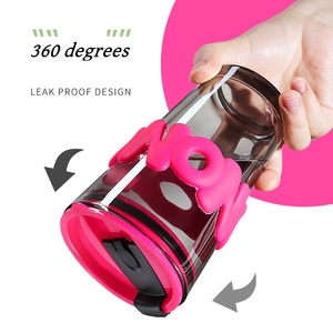 แก้วน้ำพกพาแบบยุโรป ขนาด 450 มล. ดีไซน์สวยงาม ใช้ซ้ำได้ พร้อมฝาปิดและหลอดดูด สำหรับน้ำผลไม้ ชา<span class=keywords><strong>นม</strong></span> และกาแฟ - แก้วน้ำสวยงาม - Product Image 2