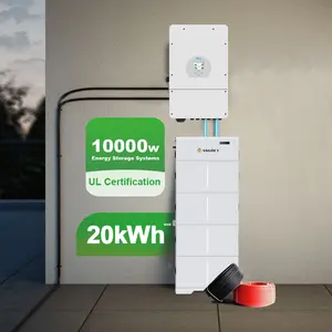 Système d'énergie solaire hybride 5kw 10kw 20kw à usage domestique stockage solaire PV batterie au lithium LiFePO4 avec onduleur