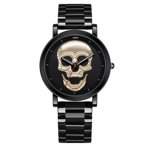Godiva Trendy Skull Design Montre créative en acier inoxydable pour femme Nouvelle montre étanche - Product Image 6