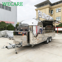 WECARE Remorque Food Truck sur mesure pour desserts, gelato, café, pizza, tacos, cuisine mobile, snack, fast-food, entièrement équipée