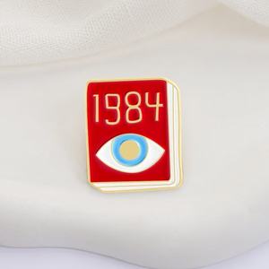 Bros Aloi seng pendukung Novel 1984 Pin logam tahan lama untuk pria ransel Tahun Baru China modis Aksesori pelempar pakaian - Product Image 2