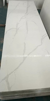 Plan de travail en quartz artificiel BOTON STONE moderne de 15 mm, découpe sur mesure, dalle blanche Calacatta, surface solide