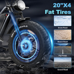 Nouveau vélo électrique JANSNO X50 à pneus larges, vélo électrique 750w, vélo électrique 48v, suspension, montagne, neige, recharge, vélo électrique, vélo électrique - Product Image 4