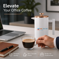 Cafetière à piston isotherme en acier inoxydable à double paroi de 34 oz avec logo personnalisé pour la maison, le bureau, les voyages – Vente en gros
