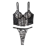 Ensemble de lingerie sexy pour femme, effet sculptant, coupe ajustée, débardeur à fines bretelles, string transparent, tenue de club sexy, teddy
