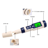 WESTTUNE EZ-9909 Testeur de pH de poche type stylo 5-en-1 TDS EC PH SEL TEMP Mètre de qualité de l'eau Fabriqué au Guangdong pour usage en laboratoire