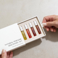 Boîte d'emballage en papier de pot cosmétique personnalisé emballage de tiroir d'huile essentielle boîte de parfum de luxe rose pour échantillon