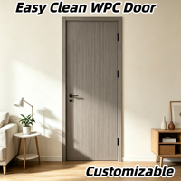 Porte intérieure WPC anti-moisissure et résistante à l'usure pour projets de rénovation d'appartements multi-appartements, vente directe en gros