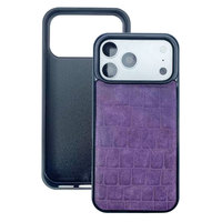 Étui de téléphone en PU effet crocodile pour iPhone 18 Pro Max, style luxueux, doublure douce, anti-traces de doigts, protection de l'objectif, coque antichoc