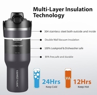 Thermos en acier inoxydable personnalisé avec impression, gobelet isotherme unique de luxe pour les voyages, mugs à café pour cadeau de Noël