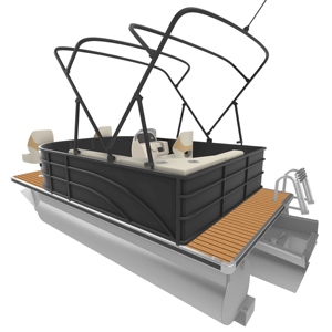 Bote Pontón de Aluminio de 4.6m con Motor Fuera de Borda de 90HP, Diseño de Yate de Lujo, Deportivo, Recreativo, para Pesca, con Asientos Delanteros para Pescadores y Sofá Trasero para Relajarse - Product Image 2