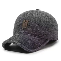 Gorra de Béisbol de PVC con 6 Paneles y Orejeras, a Prueba de Viento y Frío, Ajustable, Unisex, Diseño Grueso y Cálido para Uso en Exteriores en Invierno para Adultos
