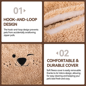 Lit <span class=keywords><strong>chauffant</strong></span> intérieur AFP pour <span class=keywords><strong>chat</strong></span> Lit <span class=keywords><strong>chauffant</strong></span> <span class=keywords><strong>micro</strong></span>-ondes pour animal de compagnie avec 2 housses Coussins chauffants non électriques pour chiot, chaton et petits animaux de compagnie - Product Image 4