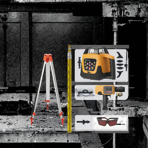 Industrial Grade Automatic Outdoor Rotary Self-<b>Leveling</b> 500m Set Red Beam <b>Tripod</b> Lithium Battery - Product Image 3