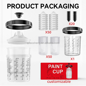 Gobelet de pulvérisation jetable pour pistolet de peinture 650 ml, 125 microns, 190 microns - Product Image 2