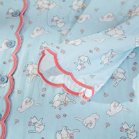 Ensemble de pyjama décontracté de luxe pour femme, en coton peigné 100%, avec passepoil ondulé, manches longues, pour le printemps et l'automne